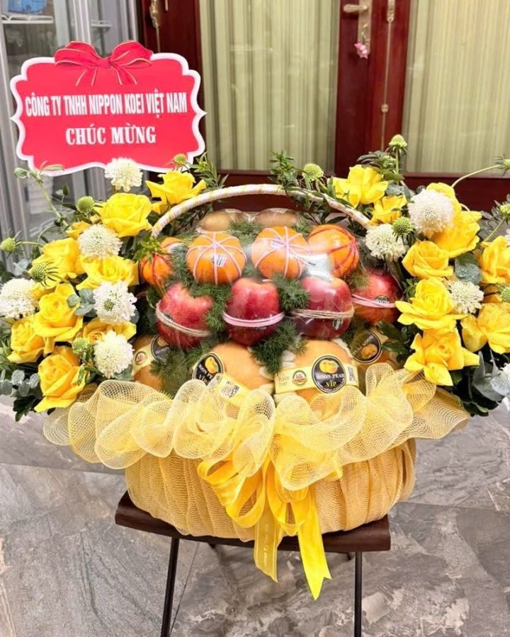 Giỏ Hoa Quả Chúc Mừng