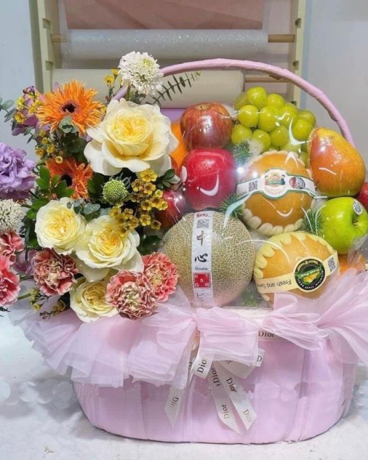 Giỏ Hoa Quả Chúc Mừng