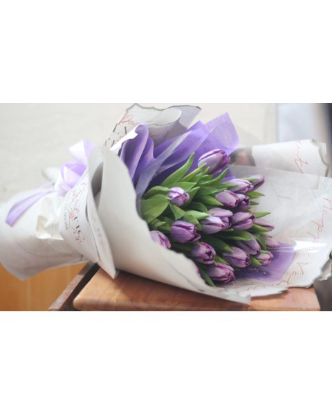 Bó hoa tulip tím