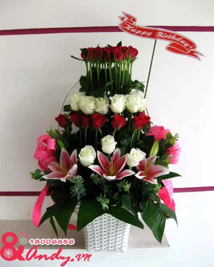 Giỏ hoa hồng đẹp : Sự đoàn kết