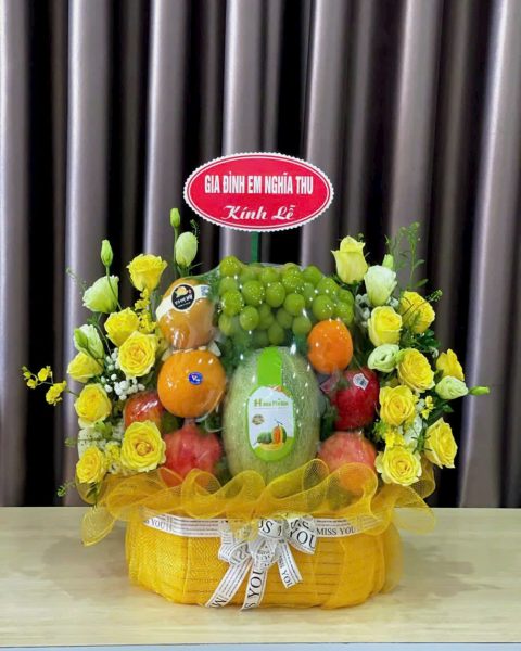 Giỏ Hoa Quả Dâng Lễ