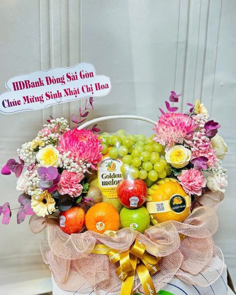 Giỏ Hoa Quả Chúc Mừng