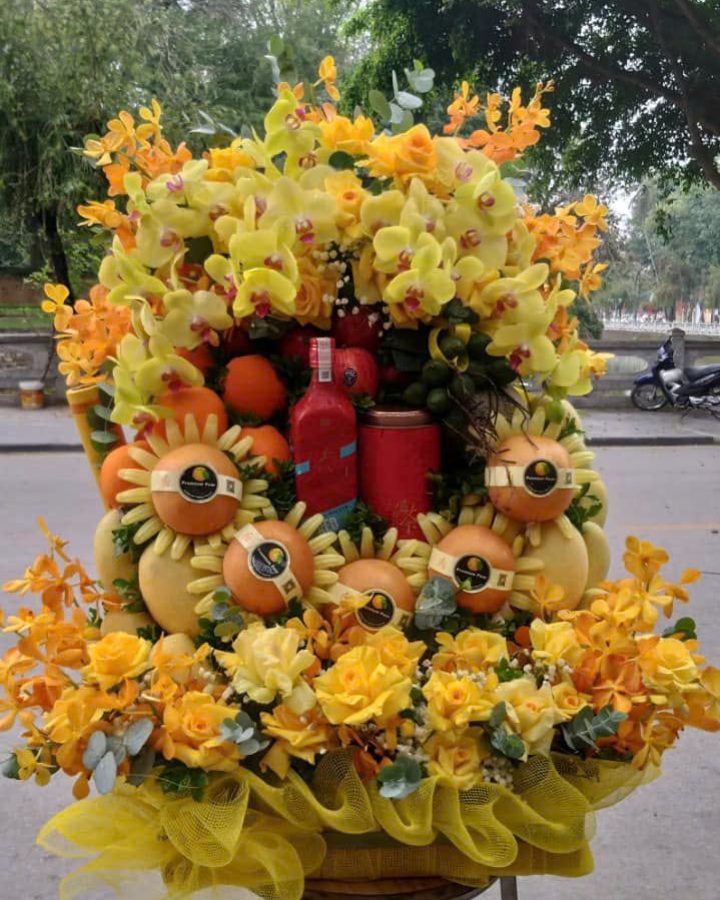 Giỏ Hoa Quả Chúc Mừng