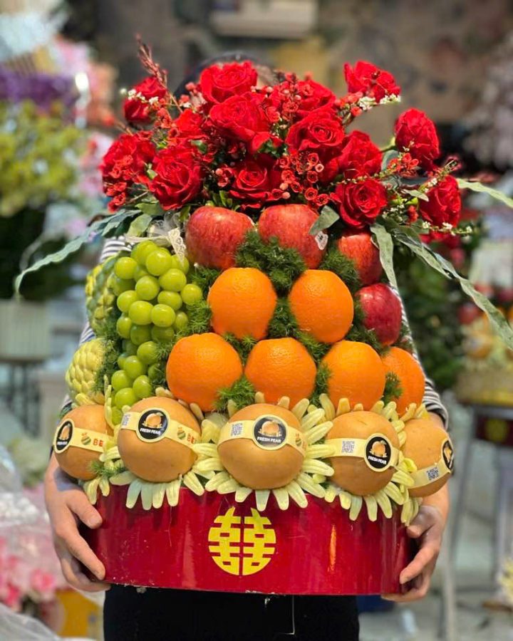 Giỏ Hoa Quả Chúc Mừng