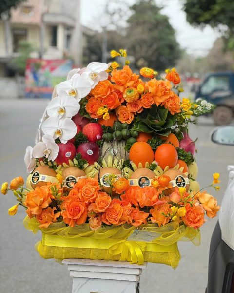 Giỏ Hoa Quả Chúc Mừng