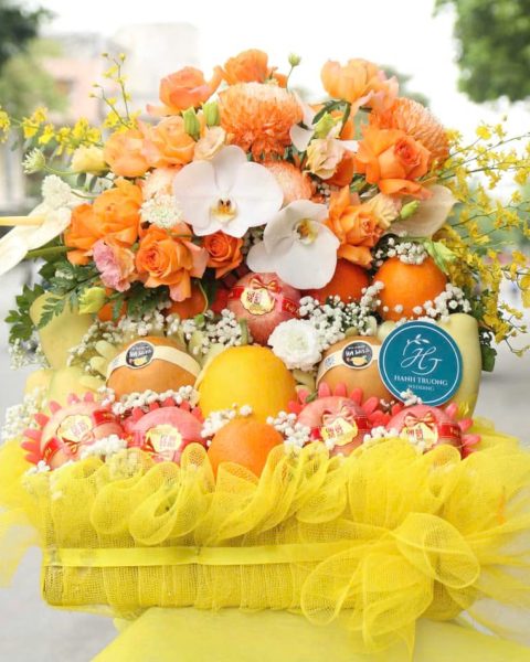 Giỏ Hoa Quả Chúc Mừng