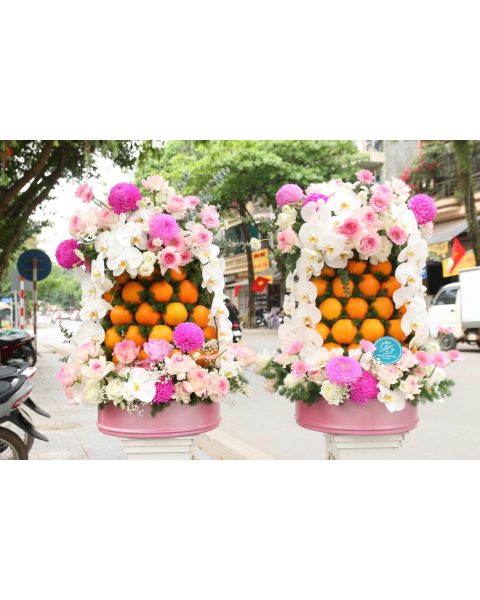 Giỏ Hoa Quả Chúc Mừng