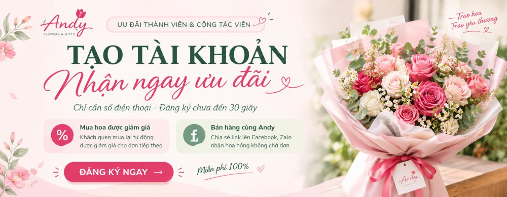 Tạo tài khoản nhận ưu đãi, bán hàng cùng Andy